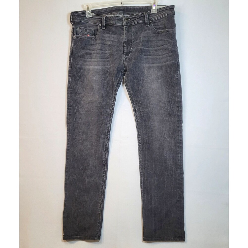 Diesel Thanaz Mens Skinny Jeans 38x31 (Tag 40) Orus3 Denim Gray Stretch USA Made